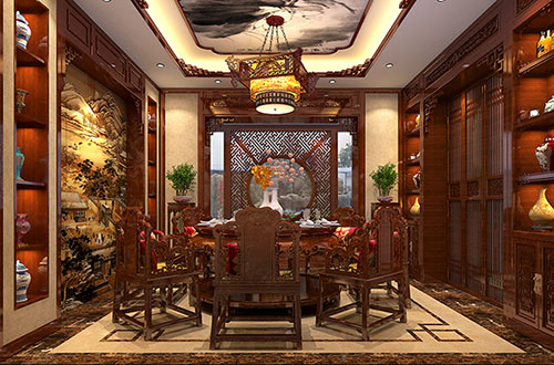 琼海温馨雅致的古典中式家庭装修设计效果图