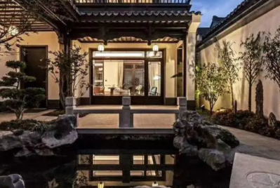 琼海现代中式别墅的庭院设计如此美丽